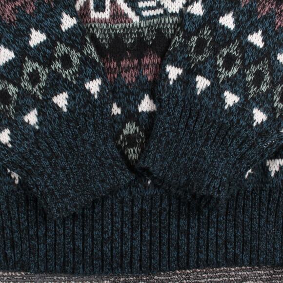 VTG Todays News Sweater Large Geometric Crew Neck 100% Virgin Acrylic - Picture 4 of 11